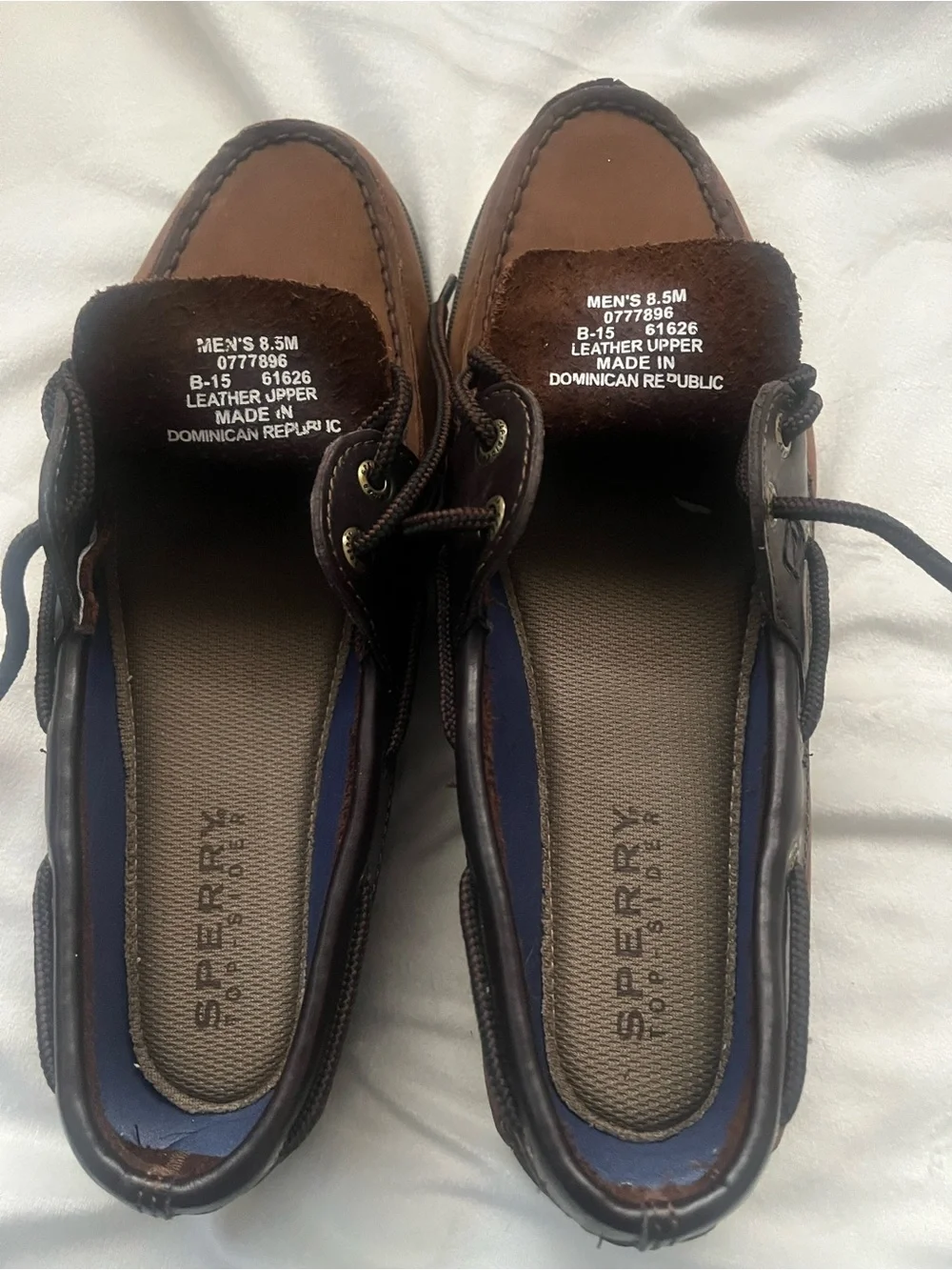 Sperry Two-Tone Brown Leather Boat Shoes
